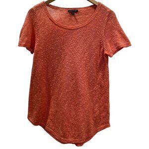 Eileen Fisher Short Sleeve Sweater Womens Small Coral Beach Coastal Vacation